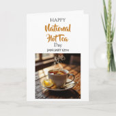 Happy National Hot Tea Day | January 12th Kaart (Voorkant)