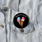 Happy National Ice Cream Day Ronde Button 7,6 Cm (In situ)