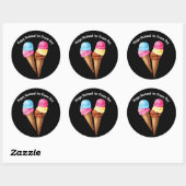 Happy National Ice Cream Day Ronde Sticker (Vel)