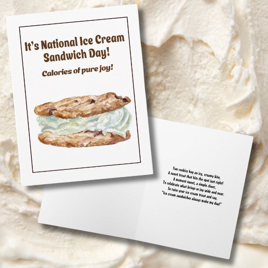 Happy National Ice Cream Sandwich Day 2 augustus Kaart