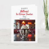 Happy National Ice Cream Sundae Day | Nov 11th Kaart (Voorkant)