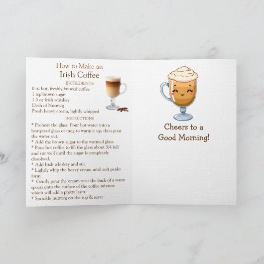 Happy National Irish Coffee Day | January 25th Kaart (Binnen)