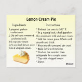 Happy National Lemon Cream Pie | Nov 29th Briefkaart (Achterkant)