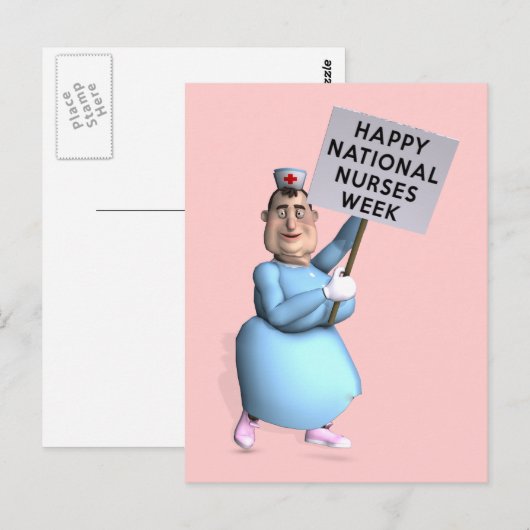 Happy National Nurses Week! Briefkaart (Voorkant / Achterkant)