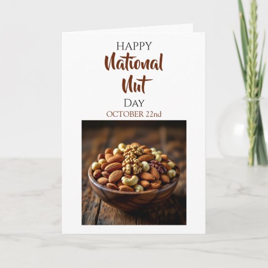 Happy National Nut Day | October 22nd  Kaart (Voorkant)