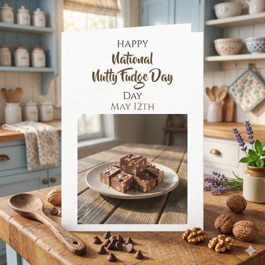 Happy National Nutty Fudge Day | May 12th Kaart