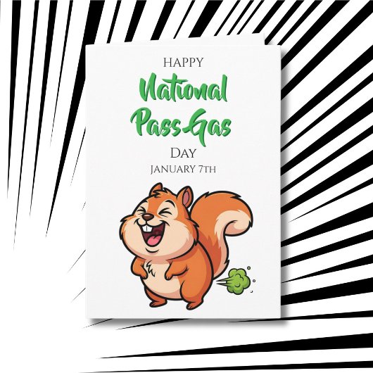Happy National Pass Gas Day | January 7th Kaart