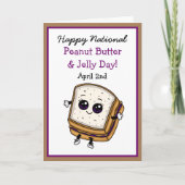 Happy National Peanut Butter en Jelly Day Kaart (Voorkant)