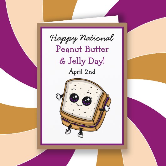 Happy National Peanut Butter en Jelly Day Kaart