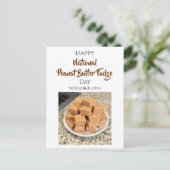 Happy National Peanut Butter Fudge Day | Nov 20th Briefkaart (Staand voorkant)