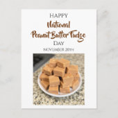 Happy National Peanut Butter Fudge Day | Nov 20th Briefkaart (Voorkant)