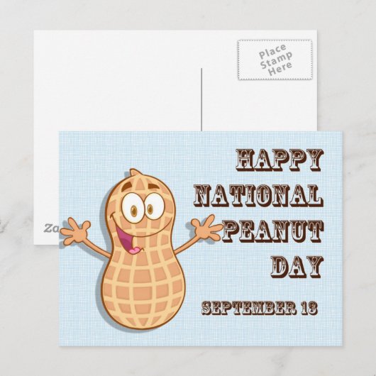 Happy National Peanut Day 13 september Briefkaart (Voorkant / Achterkant)