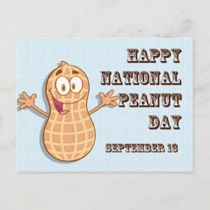 Happy National Peanut Day 13 september Briefkaart