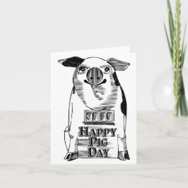 Happy National Pig Day Kaart