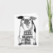 Happy National Pig Day Kaart (Voorkant)