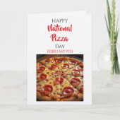 Happy National Pizza Day | February 9th Kaart (Voorkant)