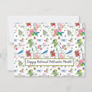 Happy National Pollinators Month juni Honingbijen Briefkaart