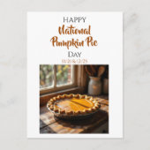 Happy National Pumpkin Pie Day Recipe Briefkaart (Voorkant)