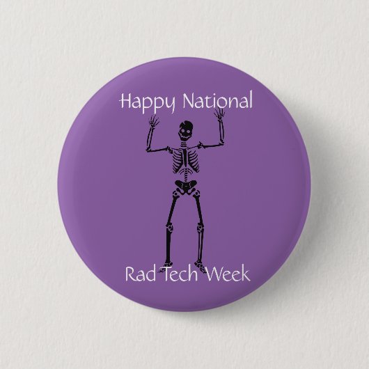 Happy National Rad Tech Week Ronde Button 5,7 Cm (Voorkant)