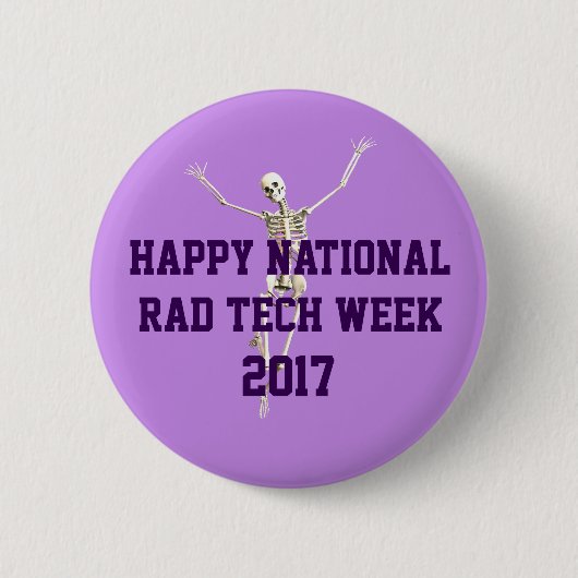 Happy National Rad Tech Week Ronde Button 5,7 Cm (Voorkant)