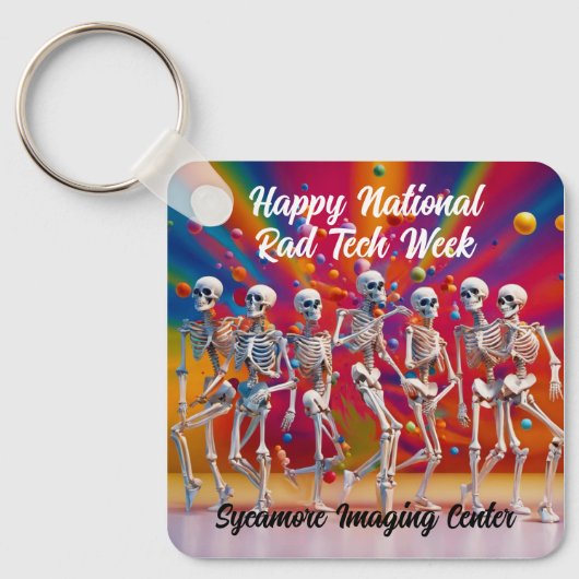 Happy National Rad Tech Week Sleutelhanger (Voorkant)