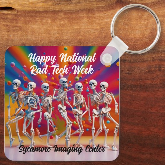 Happy National Rad Tech Week Sleutelhanger (Achterkant)