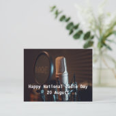 Happy National Radio Day Feestdagenkaart (Staand voorkant)