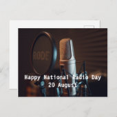 Happy National Radio Day Feestdagenkaart (Voorkant / Achterkant)