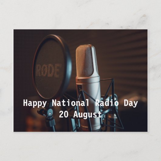 Happy National Radio Day Feestdagenkaart (Voorkant)