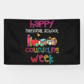 Happy National School Counseling Week School Spandoek (Horizontaal)