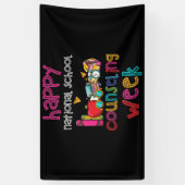 Happy National School Counseling Week School Spandoek (Verticaal)