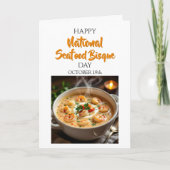 Happy National Seafood Bisque Day Card Kaart (Voorkant)