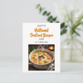 Happy National Seafood Bisque Day Recept Kaart (Staand voorkant)