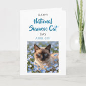 Happy National Siamese Cat Day | April 6th Kaart (Voorkant)