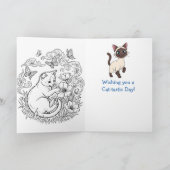 Happy National Siamese Cat Day | April 6th Kaart (Binnen)