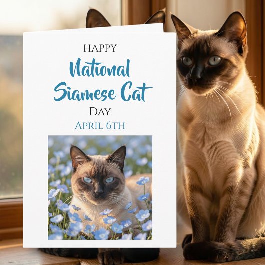Happy National Siamese Cat Day | April 6th Kaart