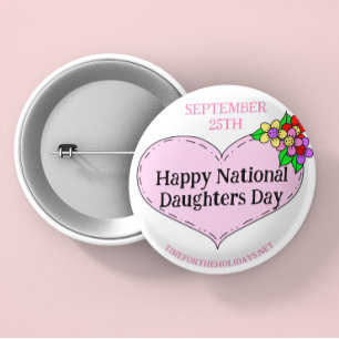 Happy National Sisters Day - 25 september Ronde Button 5,7 Cm