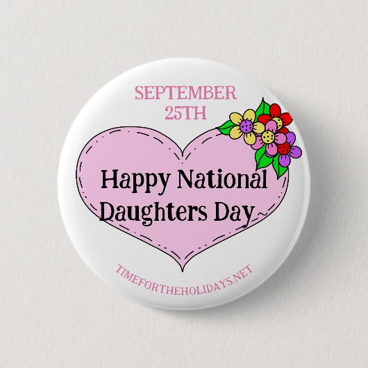 Happy National Sisters Day - 25 september Ronde Button 5,7 Cm (Voorkant)
