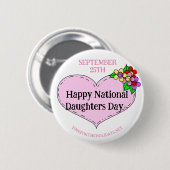 Happy National Sisters Day - 25 september Ronde Button 5,7 Cm (Voorkant /achterkant)