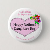 Happy National Sisters Day Ronde Button 5,7 Cm (Voorkant)