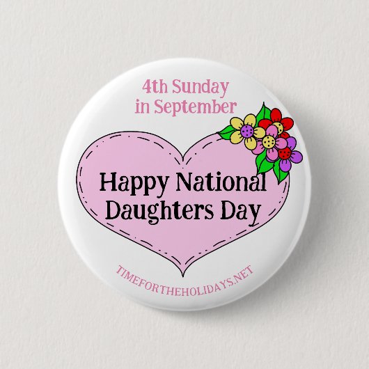 Happy National Sisters Day Ronde Button 5,7 Cm (Voorkant)