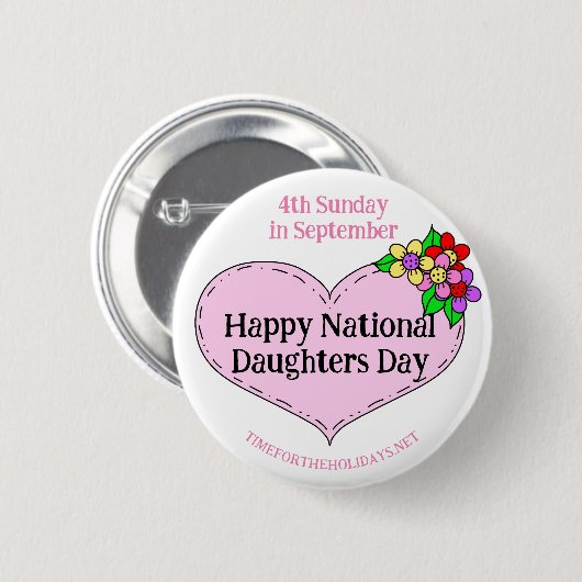 Happy National Sisters Day Ronde Button 5,7 Cm (Voorkant /achterkant)