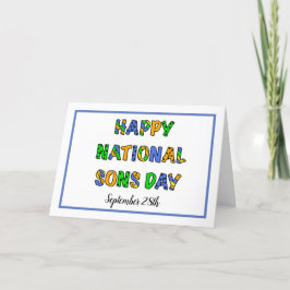 Happy National Sons Day | 28 september Kaart