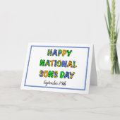 Happy National Sons Day | 28 september Kaart (Voorkant)