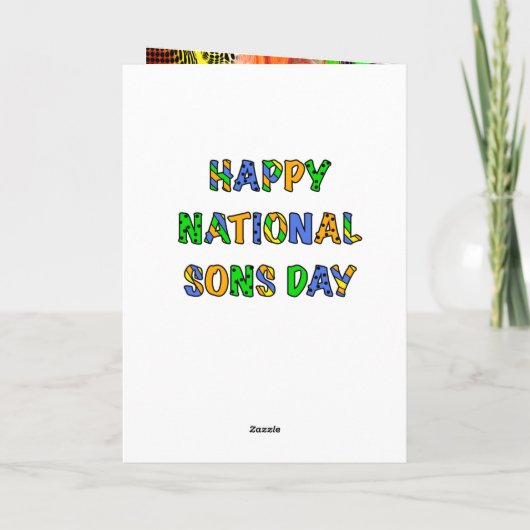 Happy National Sons Day | 28e kaart september (Achterkant)