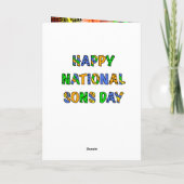 Happy National Sons Day | 28e kaart september (Achterkant)