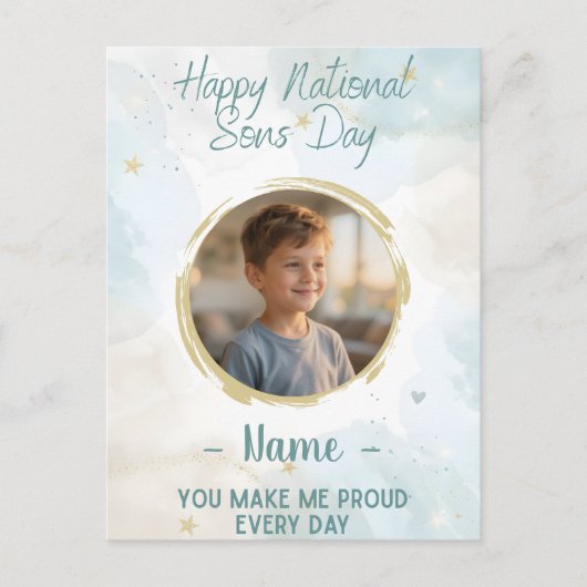 Happy National Sons Day Card - Celebrate Your Son Briefkaart (Voorkant)