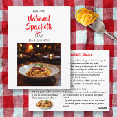 Happy National Spaghetti Day | January 4th Briefkaart