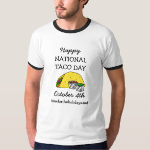 Happy National Taco Day Funny Food Holiday T-shirt