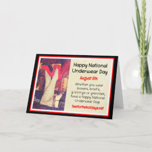 Happy National Underwear Day, 6 augustus   Kaart